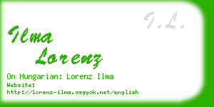 ilma lorenz business card